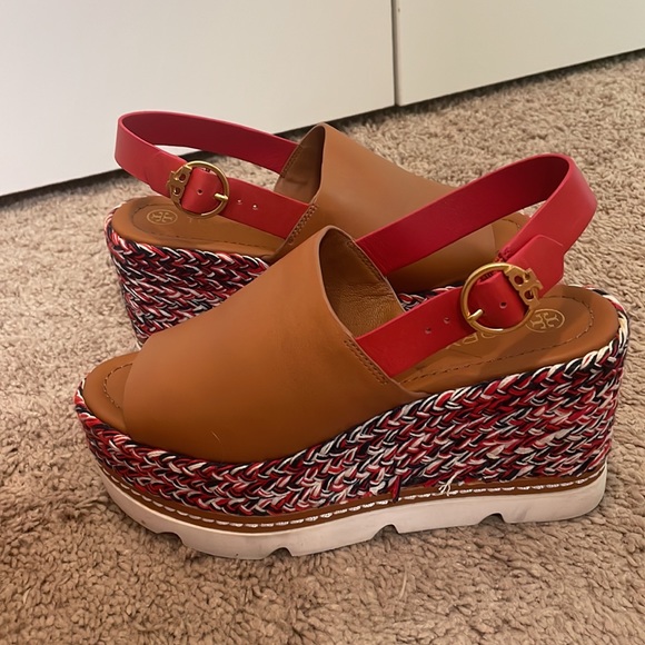 Tory Burch Size 7 Miranda 90MM Espadrille Wedge - Picture 2 of 5
